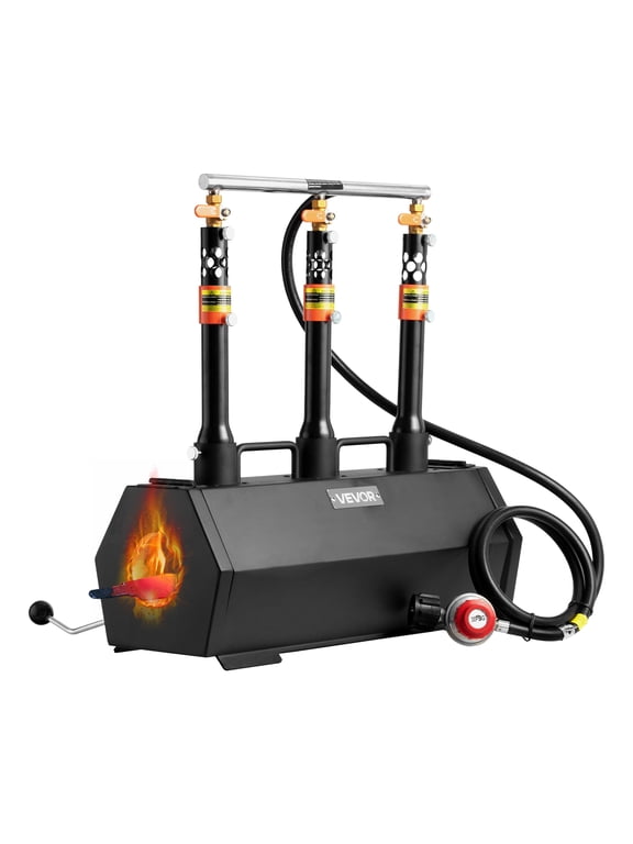 Portable Propane Forge, 3 Burners, 2600 Tool and Knife Making Blacksmithing Farrier Forge, Large Capacity Hexagon, Cold-Rolled Steel Gas Forging Tools and Equipment, Use for Metal Forging