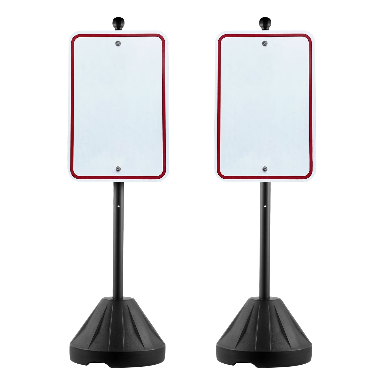 VEVOR Portable Sign Post, 5 ft Cast Iron Sign Post Holder with Hard ...