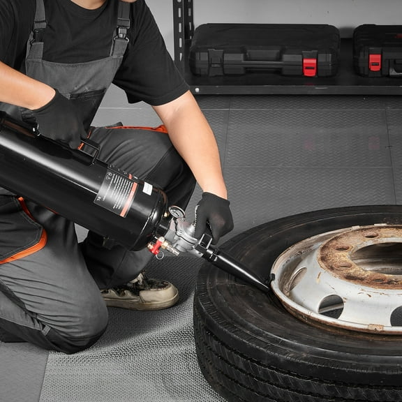 VEVOR Portable Tire Bead Seater, 2.1 Gal / 8 L Air Bead Blaster, Handheld Tire Inflator Tool, 87-116 PSI Operating Pressure, Trigger Seating Inflator for Car, Compact SUV, Light Truck, E-Bike,RV, ATV