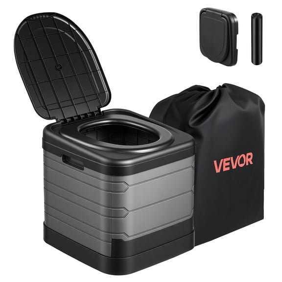 VEVOR Portable Toilet, 330 lbs Load Capacity, Folding Camping Toilet for Adults, Outdoor Travel Potty with Carry Bag, Trash Bags, Suitable for Home Use, RV Travel, Camping, Hiking, Boating, Car,Trips