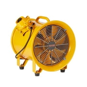 VEVOR Portable Ventilator, 12" Heavy Duty Cylinder Fan, 550W Strong Shop Exhaust Fan 2500CFM, 9.8ft Power Cord No charging head, Industrial Utility Blower for Sucking Dust, Smoke Home/Workplace