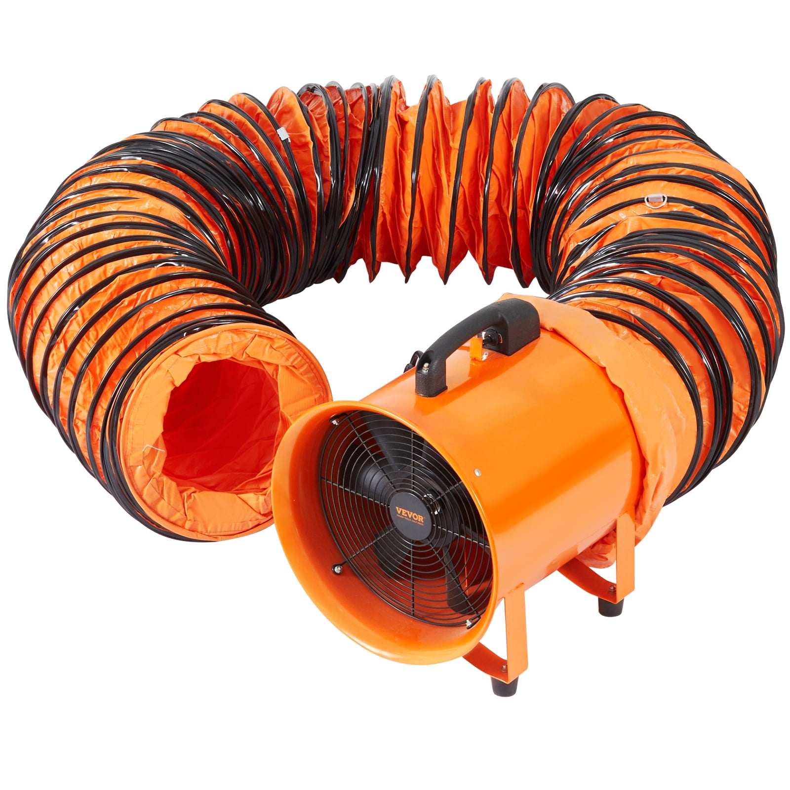 VEVOR Portable Ventilator, 16 inch Heavy Duty Cylinder Fan with 33ft Duct Hose, 1350W Strong Shop Exhaust Blower 5175CFM, Industrial Utility Blower for Sucking Dust, Smoke, Smoke Home/Workplace