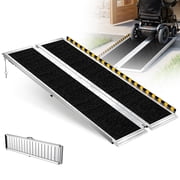 VEVOR Portable Wheelchair Ramp, 5 ft 800 lbs Capacity, Non-Slip Aluminum Folding Threshold Ramp, Foldable Mobility Scooter Ramp Wheel Chair Ramp, Handicap Ramp for Home Steps, Stairs, Doorways, Curbs