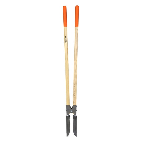 VEVOR Post Hole Digger,Heavy Duty Post Hole Digger with Wood Handle, Manual Hole Digger with Scale Markings and Metal Blade,Post Hole Digger Tool for Digging Yard Work Gardening Outdoors,57.5-Inch