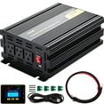 thumbnail image 1 of VEVOR Power Inverter 1250W Modified Sine Wave Inverter DC12V to AC120V Car Converter with USB Port LCD Display Remote Controller LED Indicator AC Outlets Inverter for Car RV Truck Boat Travel Camping, 1 of 9