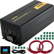 VEVOR Power Inverter 5000W Modified Sine Wave Inverter DC12V to AC120V Car Converter with USB Port LCD Display Remote Controller LED Indicator AC Outlets Inverter for Car RV Truck Boat Travel Camping