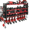 thumbnail image 1 of VEVOR Power Tool Organizer Wall Mount, 4-Layer Storage Rack with 8 Drill Holders, Tools Holder and Storage Rack with Side Pegboards, Garage Tool Organizer for Garage, Workbench, and Workshop, 1 of 9