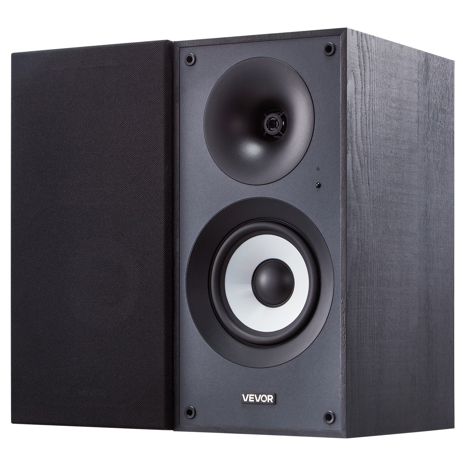 VEVOR Powered Bookshelf Speakers, 25W x 2,Active Studio Monitor Speaker with 5.5 Inch Woofer,Bluetooth/RCA/Coaxial/Optical/USB/Subwoofer Connection,Wooden Enclosure,for Record Player Turntable PC