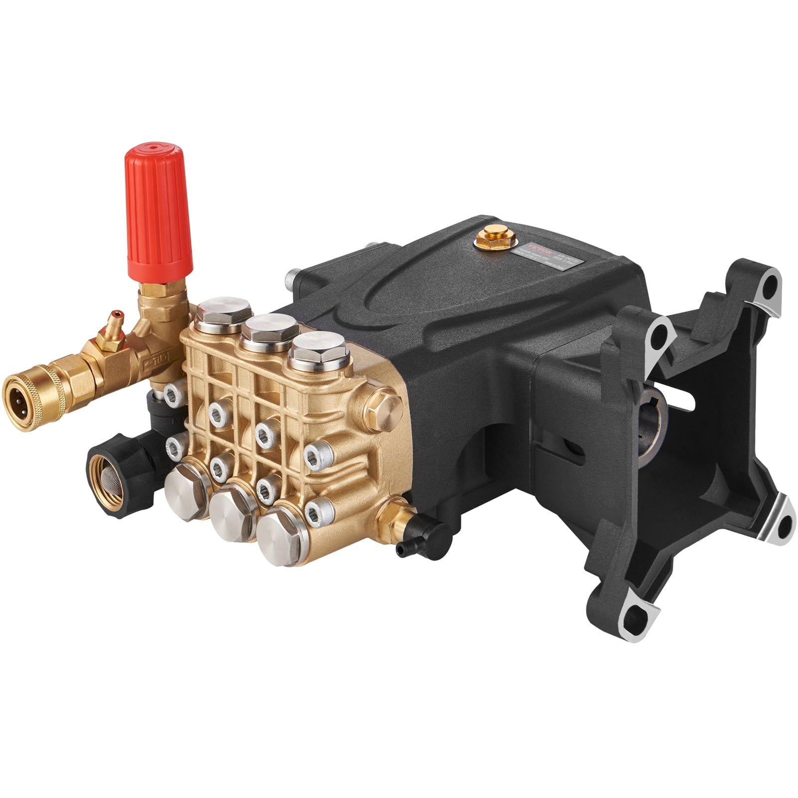 VEVOR Pressure Washer Pump, 1" Shaft Horizontal Triplex Plunger, 4400 PSI, 4 GPM Flow, Replacement Power Washer Pumps Kit, Parts Washer Pump, Compatible with Simpson MorFlex Models 40224, 40225
