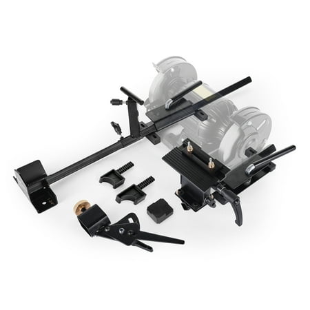 VEVOR Pro Grind Sharpening System, Multi-Grind Sharpening Jig for 6" & 8" Bench Grinder - with Platform Jig, Tool Rest Bar, Setup Block, Miter Slide, Micro Bevel Block, for Chisels Woodturning Tools