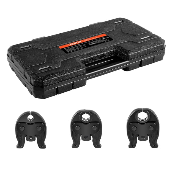 VEVOR ProPress Jaws, 3PCS Pressing Jaws 1/2", 3/4" & 1" for ProPress Copper Pipes, Compatible with 24KN Compact Series Press Tools - Includes Carrying Case