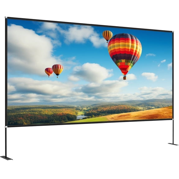 VEVOR Projector Screen with Stand 150inch Portable Movie Screen 16:9 4K HD Wide Angle Outdoor Projector Screen Stand Easy Assembly with Storage Bag for Home Theater Office Outdoor Use