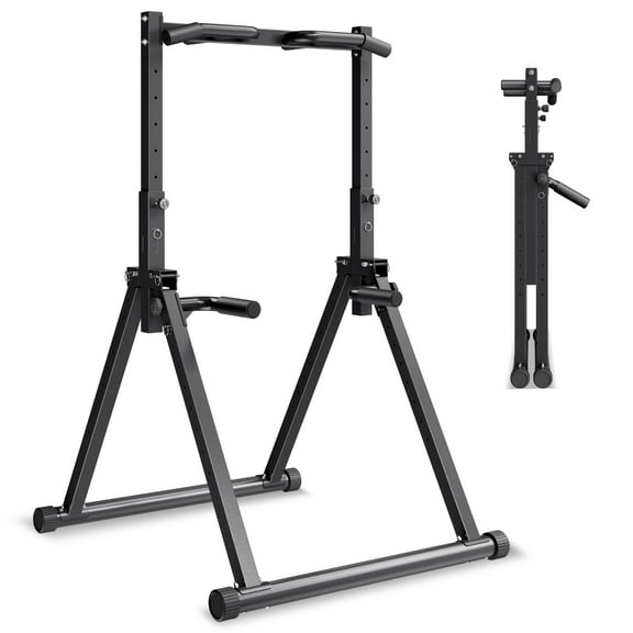 VEVOR Pull Up Bar, 330LBS Capacity Portable Pullup Bar Station, Pullup Bars Free Standing with Triangular Structure & Heavy-Duty Steel Tube, 9 Level Height Adjustment Gravity Fitness for Arms, Back