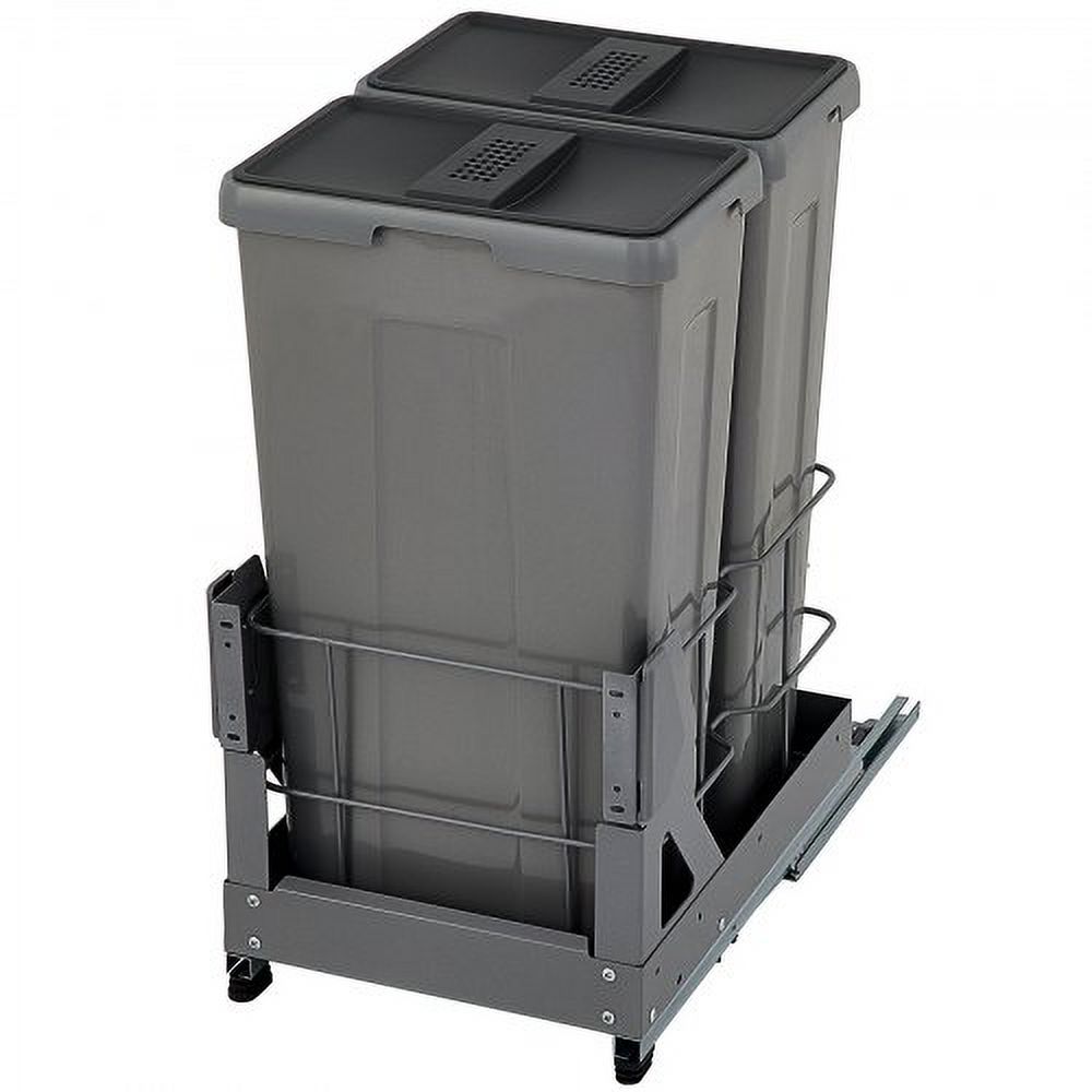 VEVOR PullOut Trash Can, 29Qt Double Bins, Under Mount Waste Container