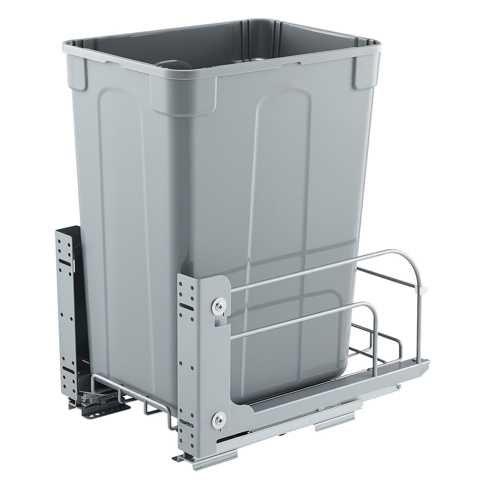 VEVOR Pullout Trash Can for Kitchen Cabinets, 35 QT Garbage Waste Recycling Bin, Under Mount Waste Container, with Heavy Duty Metal Soft Close Sliding System and Door Kit, for Sink, Under Counter