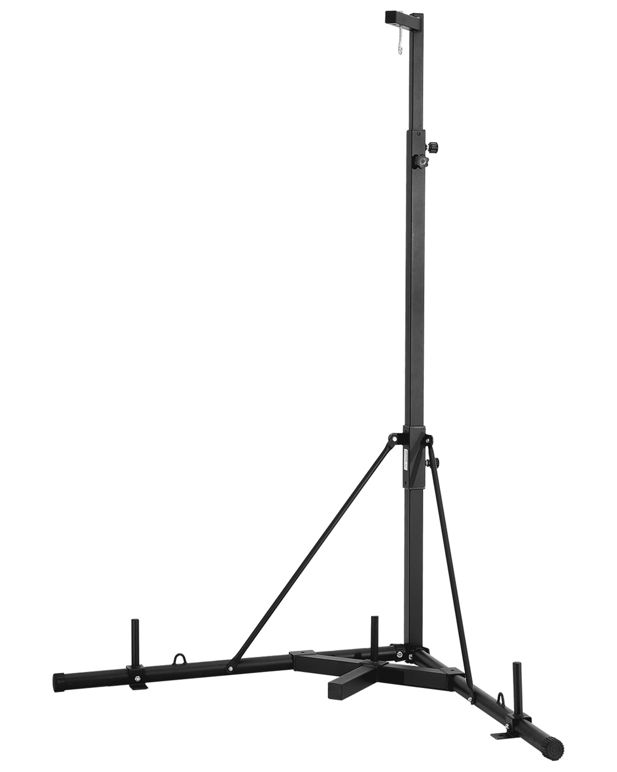 VEVOR Punching Bag Stand, Steel Heavy Duty Workout Training Equipment, Adjustable Height Boxing Punching Stand with Weighted Base, Holds Up to 140 lbs, Freestanding Sandbag Rack for Home Gym Fitness