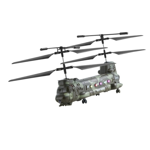 VEVOR RC Helicopter, 2.4GHz Military Remote Control Helicopter, 3.5 Channel RC Airplane for Kid, 20 Mins Flight Time, One-Key Takeoff/Landing & LED Lights, Flying Plane Toys for Kids Ages 8 and up