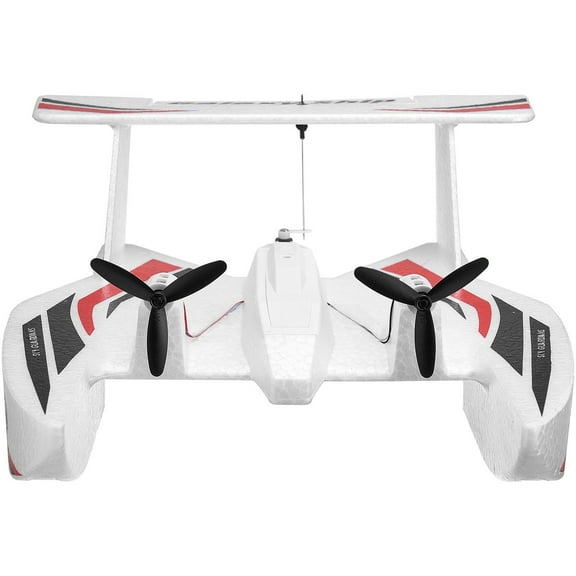 VEVOR RC Plane, 2.4GHZ 3 Channel Remote Control Airplane with 6-Axis Gyro Stabilizer, Ready to Fly Amphibious Aircraft Plane Toy with 2 Batteries, Eas