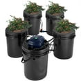 thumbnail image 1 of VEVOR RDWC Hydroponics Grow System, Hydroponic Growing Kit with Top Drip, Recirculating Deep Water Culture 4 Buckles and 1 Reservoir, with Air Pump and Water Level Device for Leafy Vegetables, 1 of 9