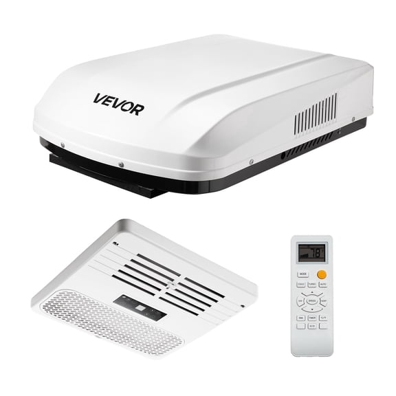 VEVOR RV Air Conditioner, 13500 BTU RV AC Unit, 120V Ducted Rooftop Air Conditioner with Variable Speed Compressor, Easy Install Quiet Cooling AC Unit with ADB Button Control and Remote Control,White