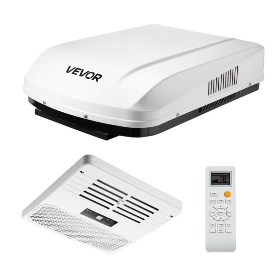 VEVOR RV Air Conditioner, 13500 BTU RV AC Unit, 120V Ducted Rooftop Air Conditioner with Variable Speed Compressor, Easy Install Quiet Cooling AC Unit with ADB Button Control and Remote Control,White