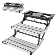VEVOR RV Steps, 2-Step, 440 lbs Load Capacity, Electric Retractable RV Stairs, Telescopic Folding Aluminum Alloy Camper Steps