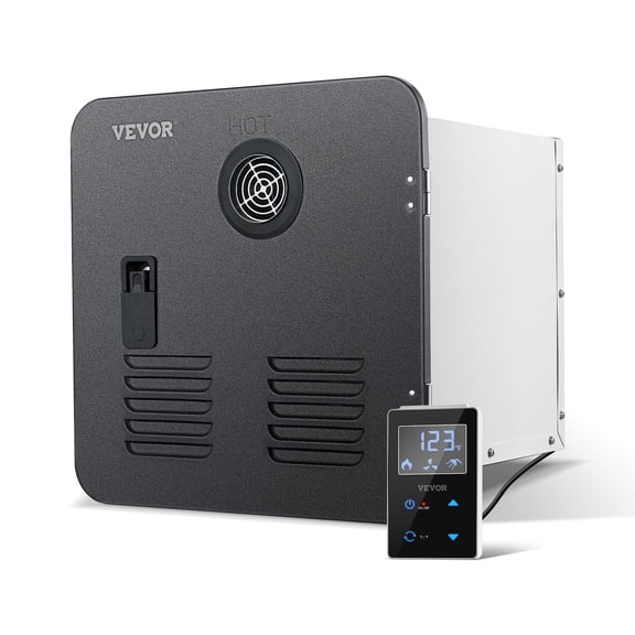 VEVOR RV Tankless Water Heater, Instant Shower with 15 x 15 inches Black Door and Remote Controller, 42000BTU Optimized Comfort Performance Hot Water, Ideal for RVers Family Everyday Use, Black