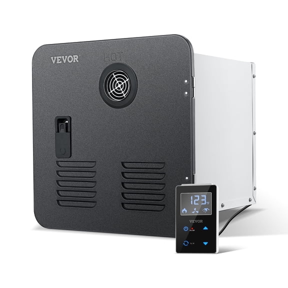 VEVOR RV Tankless Water Heater, Instant Shower with 15 x 15 inches Black Door and Remote Controller, 42000BTU Optimized Comfort Performance Hot Water, Ideal for RVers Family Everyday Use, Black