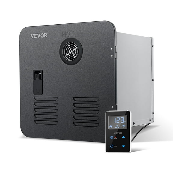 VEVOR RV Tankless Water Heater, Instant Shower with 15 x 15 inches Black Door and Remote Controller, 55000BTU Optimized Comfort Performance Hot Water, Ideal for RVers Family Everyday Use