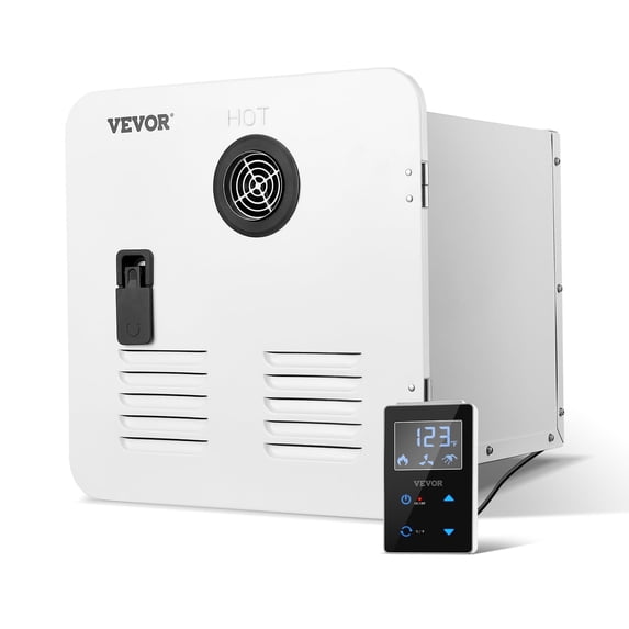 VEVOR RV Tankless Water Heater, Instant Shower with 15 x 15 inches White Door and Remote Controller, 42000BTU Optimized Comfort Performance Hot Water, Ideal for RVers Family Everyday Use, White