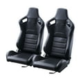 thumbnail image 1 of VEVOR Racing Seat, 2 Set, Adjustable Racing Cockpit with Wide Angle Reclining & High-Resilience Foam, Comfortable Racing Chair with Soft PVC Leather & Q235B Slider, Fit for Racing Cars & Go-Karts, 1 of 9