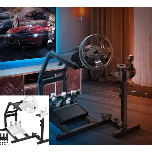 VEVOR Racing Simulator Cockpit Height Adjustable Racing Wheel Stand