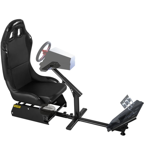 VEVOR Racing Simulator Seat Adjustable Driving Gaming Reclinable Seat ...