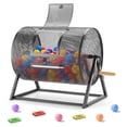 thumbnail image 1 of VEVOR Raffle Ticket Spinner, 16.1" x 11.9" Holds 5000 Tickets or 200 Ping Pong Balls, Raffle Drum Lottery Spinning Cage with Reinforced Handle, Stable Triangular Stand, for Events, Gatherings, Black, 1 of 9