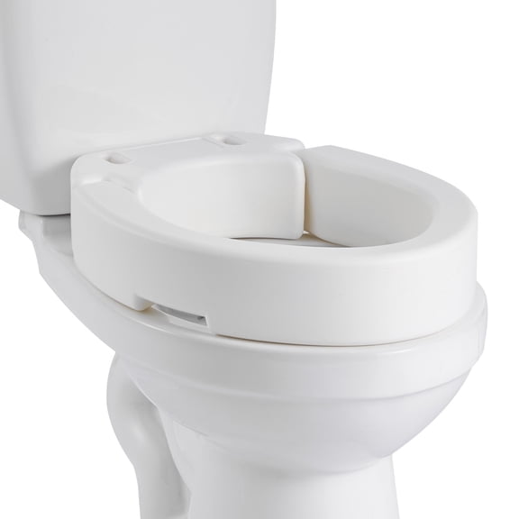 VEVOR Raised Toilet Seat, 300 lbs Load Capacity, 3.5-Inch Lift Height, Commode Elevated Toilet Seat Riser with Enlarged Opening for Seniors, Elderly, Handicap, Disabled, Adults, Fits Elongated Bowl