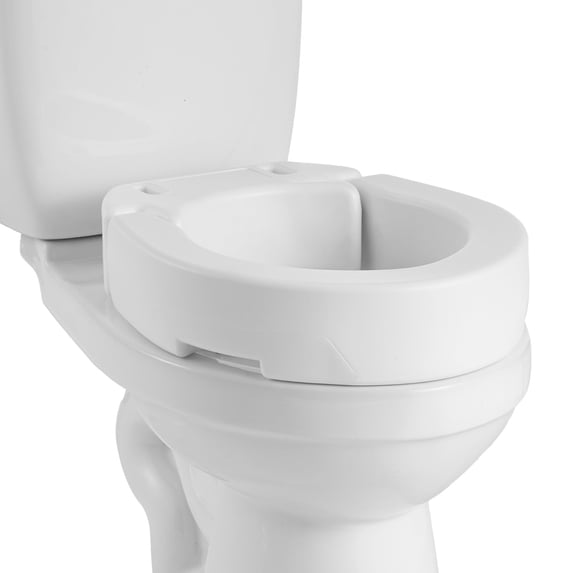 VEVOR Raised Toilet Seat, 300 lbs Load Capacity, 3.5-Inch Lift Height, Commode Elevated Toilet Seat Riser with Enlarged Opening for Seniors, Elderly, Handicap, Disabled, and Adults, Fits Round Bowl