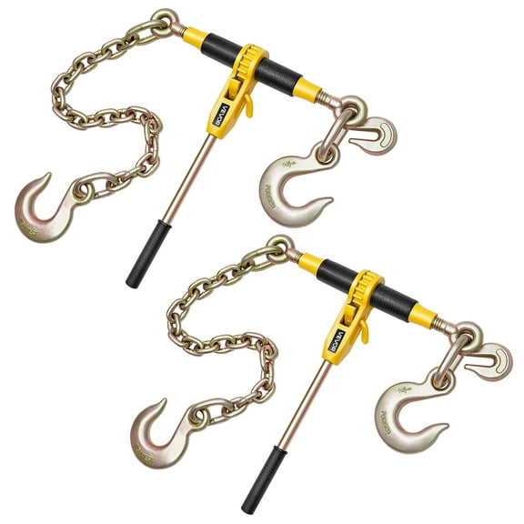 VEVOR Ratchet Chain Binder, 9200 lbs Working Load, Chain Binders Compatible with 3/8 in - 1/2 in Chains, Heavy Duty Ratchet Load Binder with Handles for Truck, Tie Down, Hauling, Towing, Logging