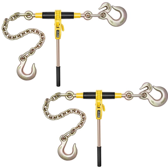 VEVOR Ratchet Chain Binder, 9200 lbs Working Load, Chain Binders Compatible with 3/8 in - 1/2 in Chains, Heavy Duty Ratchet Load Binder with Handles for Truck, Tie Down, Hauling, Towing, Logging