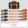 thumbnail image 1 of VEVOR Ratchet Tie Down Straps 4-Pack Kit, 2" x 120" Tire Straps, 5512 LBS Working Load, 11023 LBS Breaking Strength, Car Tie Down Straps with Snap Hooks for Passenger Car, Truck, Trailer, 1 of 9