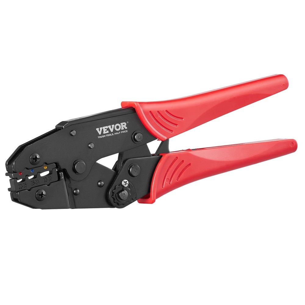 Ratchet Crimping Pliers For Insulated Terminals - 0.5-6.0mm², Auto-Stop, Ergonomic Handle