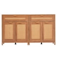 thumbnail image 1 of VEVOR Rattan Cabinet, Set of 2, Rattan Storage Cabinet with 4 Magnetic Doors and 2 Drawers, Sideboard Buffet Cabinet with Adjustable Shelves, for Hallway, Entryway, Living Room, or Kitchen, Natural, 1 of 9