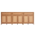 thumbnail image 1 of VEVOR Rattan Cabinet, Set of 3, Rattan Storage Cabinet with 6 Magnetic Doors and 3 Drawers, Sideboard Buffet Cabinet with Adjustable Shelves, for Hallway, Entryway, Living Room, or Kitchen, Natural, 1 of 9