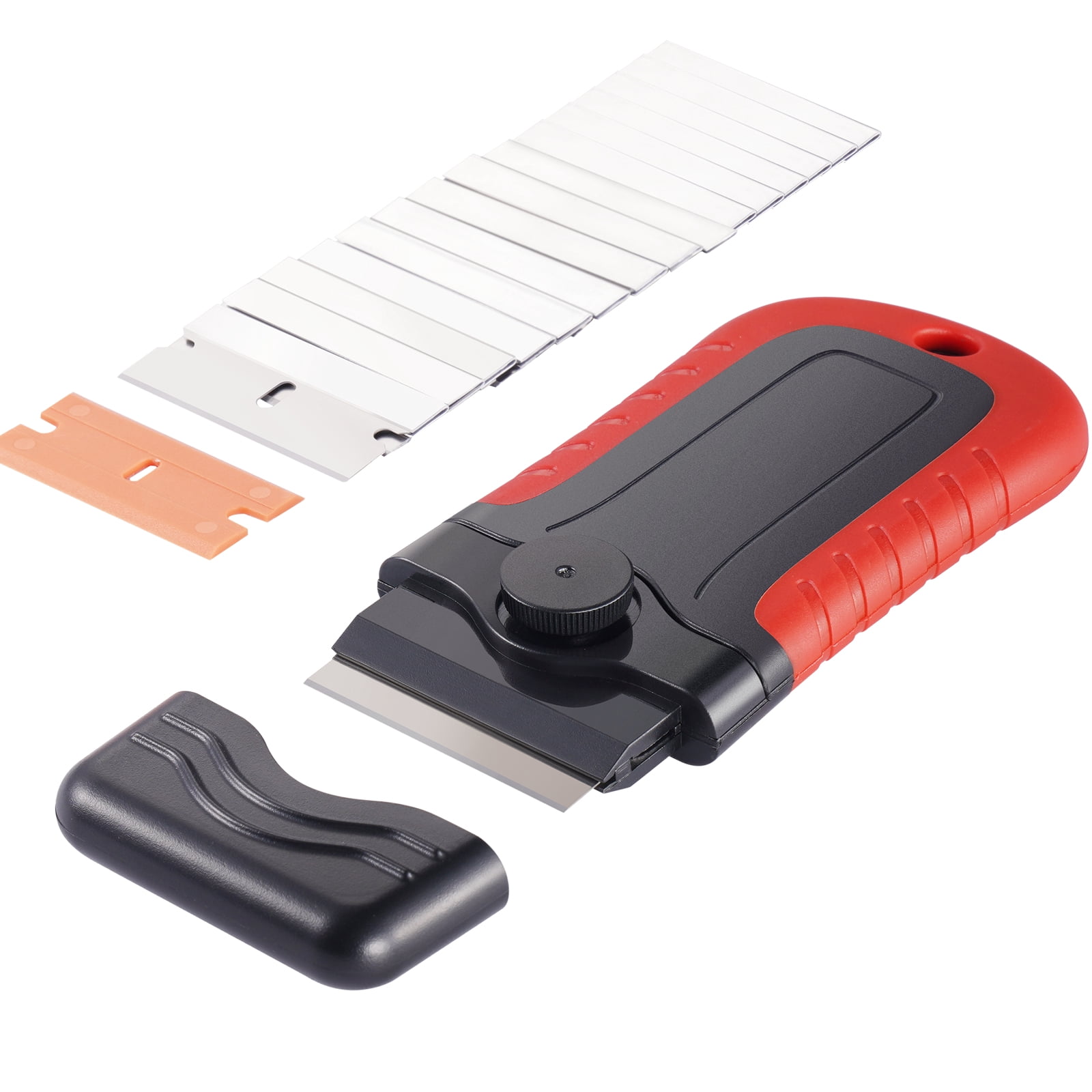 Extendable Razorblade Window Scraper VEVOR Razor Blade Scraper, Locking Steel, 15 Blades + POM Spare ...
