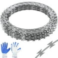 thumbnail image 1 of VEVOR Razor Wires, 246 ft Razor Barbed Wire, 5 Rolls Razor Wire Fencing Razor Fence, Razor Ribbon Barbed Wire Galvanized Razor Wire Fence, Rolls Razor for Garden, 1 of 9