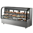thumbnail image 1 of VEVOR Refrigerated Display Case, 32 Cu.Ft./901L Large Pastry Display Case, 4-Tier Commercial Display Refrigerator with LED Lighting, Downdraft Cooling, Movable with Casters, for Bakery, 1 of 9