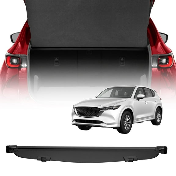 VEVOR Retractable Cargo Cover, Upgraded Carbon Fiber Texture Trunk Cover, Anti-Peeping Luggage Privacy Shield, Easy Installation Security Shade Car Accessories, for Mazda CX-5 2017-2025 5-Seater
