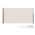 thumbnail image 1 of VEVOR Retractable Side Awning, 71''x 138'' Outdoor Privacy Screen, 180g Polyester Water-proof Retractable Patio Screen, UV 30+ Room Divider Wind Screen for Patio, Backyard, Balcony, Beige, 1 of 9
