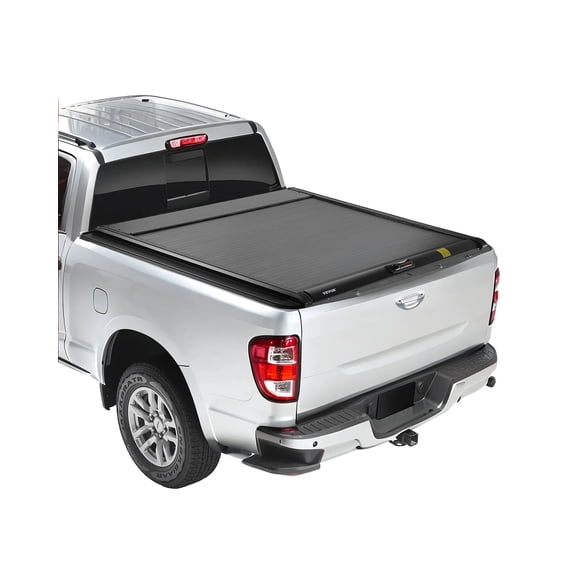 VEVOR Retractable Tonneau Cover, 5.7 ft Hard Retractable Tonneau Cover with Built-in Drainage Pipe for 2021-2024 Dodge Ram 1500 Crew Cab , Customized Hard Tonneau Cover with Double-Lock & T-Slot