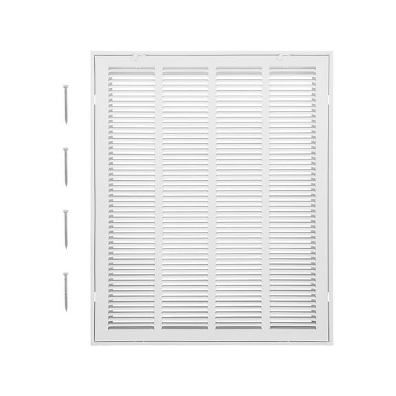 VEVOR Return Air Filter Grille, Fits W20 x H25 Inch Duct Opening, Filter Not Included, Return Air Vent Cover for Wall, Powder-Coated Steel Return Air Grill Detachable Face/Door for 1 inch Filters