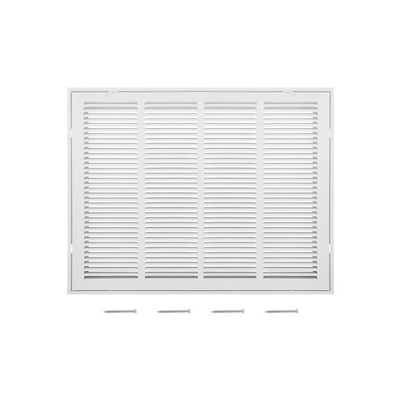 VEVOR Return Air Filter Grille, Fits W24 x H18 Inch Duct Opening, Filter Not Included, Return Air Vent Cover for Wall, Powder-Coated Steel Return Air Grill Detachable Face/Door for 1 inch Filters